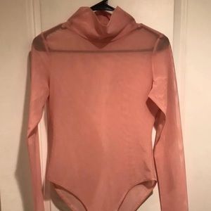 Akira Sheer Rose gold body suit
